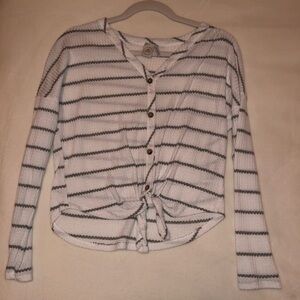 Paper Crane Long Sleeve Striped Top